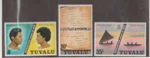 Tuvalu Scott #16-17-18 Stamps - Mint NH Set