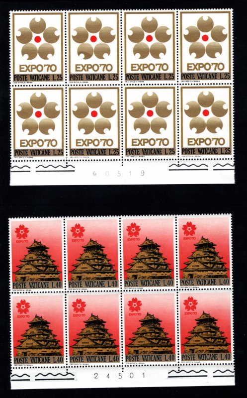 VATICAN CITY  SC# 479-483  PLATE BLOCKS  FVF/MNH