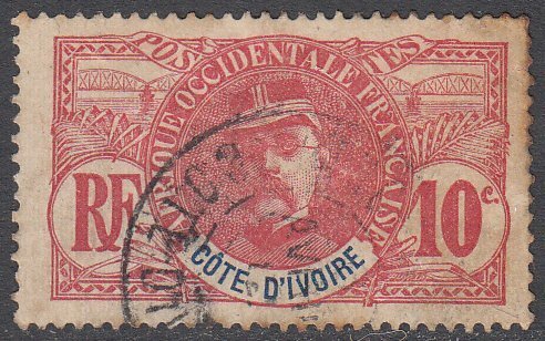 Ivory Coast 25 Used CV $6.50