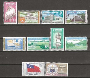 SAMOA 1962 SG 239/248 MNH