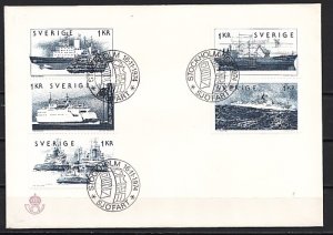 Sweden, Scott cat. 1096-1100. Shipping Industry issue. First day cover. ^