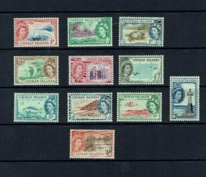 Cayman Islands: 1953, Queen Elizabeth II definitive, short set to 1/- Mint