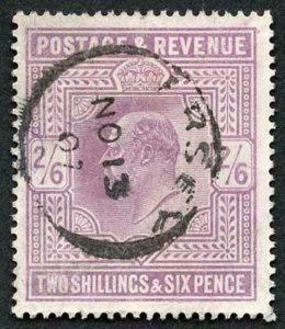 SG261 KEVII 2/6 Pale Dull Purple Fine Used Cat 180