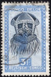 Belgian Congo 247 - Used - 3fr Buadi Muadi Mask (1949) (2)