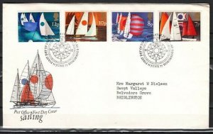 Great Britain, Scott cat. 745-748. Yacht Club issue. First Day Cover. ^