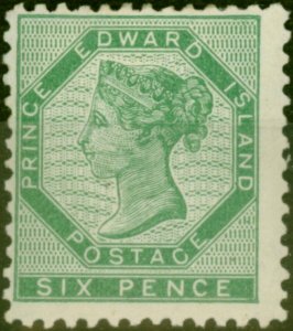 Prince Edward Island 1868 6d Blue-Green SG18 Fine & Fresh MM