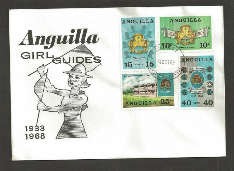 1968 Anguilla Scout 35th anniv Girl Guides FDC 