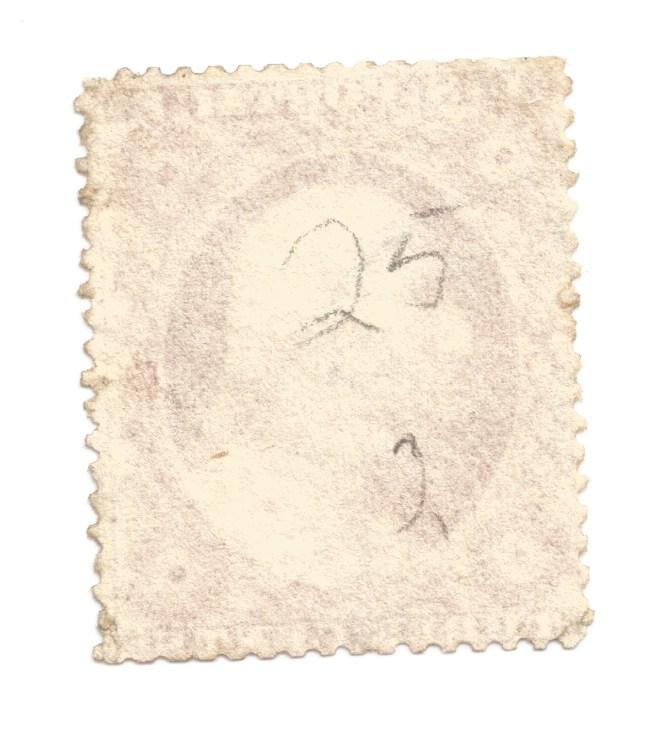 Scott # 25 3cent Rose Washington 15 1/2 perf. 1857-1861