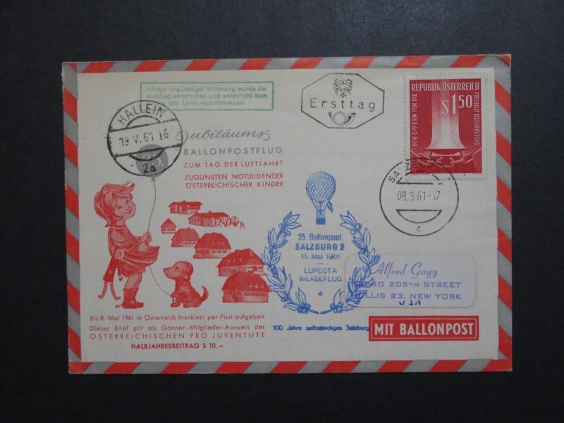 Austria 1961 Balloon Mail Event Cover - Z8802