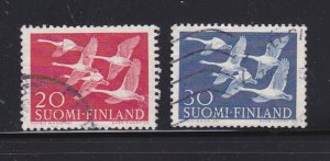 Finland 343-344 Set U Birds, Whooper Swans (E)