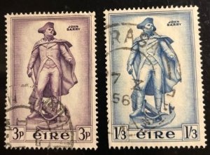 Ireland Scott# 155-156 Used F/VF set Cat. $10.20