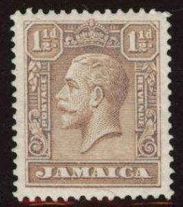 Jamaica Scott 104 MH* wmk 4 1921 perf 14 stamp