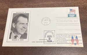 KAPPYS 1973 RICHARD NIXON INAUGURATION COVER ALSO 1974 USPS EXHIB CANCEL  DV40