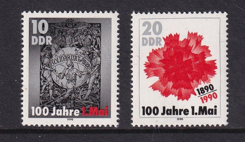 German Democratic republic  DDR  #2810-2811 MNH Centenary of labour day