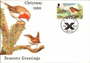 Isle of Man, Worldwide First Day Cover, Christmas, Birds