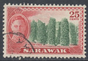 Sarawak Scott 190 - SG181, 1950 George VI 25c used