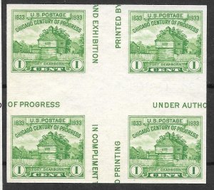 Doyle's_Stamps: MNH 1935 Century of Progess Spec Printing Cross Gutter Blocks