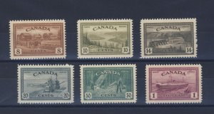 6x MH Canada Peace Issue Stamp Set #268 to #273 MH VF Guide Value = $85.00