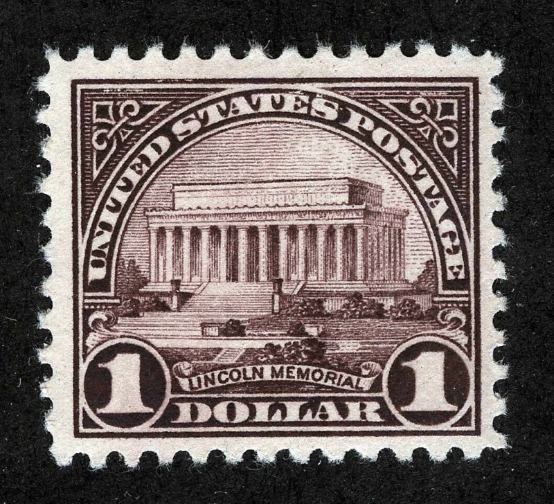 US Sc 571 Violet Brown $1.00 p.11 Original Gum LH