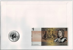 Numiscover Australia - Melbourne 1 AuD Coin/1 AuD bank note 1994 Kangaroo Top