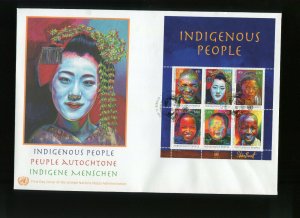 SET OF 3 United Nations 2012 INDIGENOUS PEOPLE JUMBO FDC'S NY, GENEVA & VIENNA