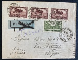 1931 Casablanca French Morocco Airmail Cover To Napoli Italy