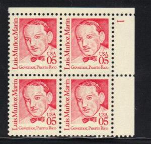 #2173 MNH pb/4  5c Luis Marin 1986-94 Issue