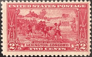 Scott #618 1925 2¢ Lexington-Concord Birth of Liberty MNH OG