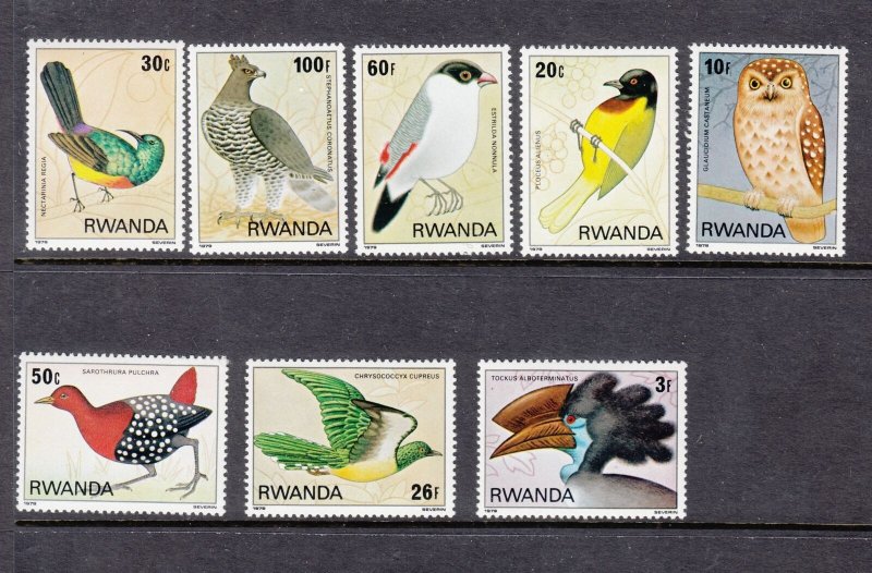 Rwanda Sc 943-50 NH issue of 1980 - Birds 