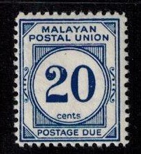 Malayan Postal Union J27a MNH Fine+ bright