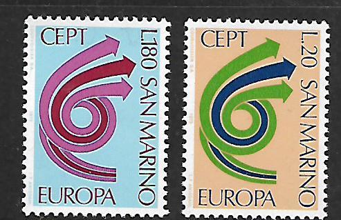 SAN MARINO 802-803 MNH C/SET EUROPA DESIGN 1973