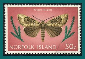Norfolk Island 1977 Butterflies Moths 2, 50c used #215,SG193