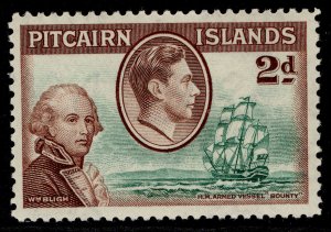 PITCAIRN ISLANDS GVI SG4, 2d green & brown, M MINT.