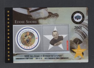 Canada #1885c (2001 Eddie Shore Stamp  Card)  VFMNH CV $5.00