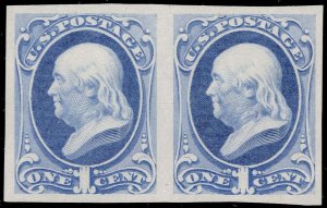 US SCOTT #156p3 Horizontal Pair, Lrge Margins, Fresh & XF, SCV $110, garyposner