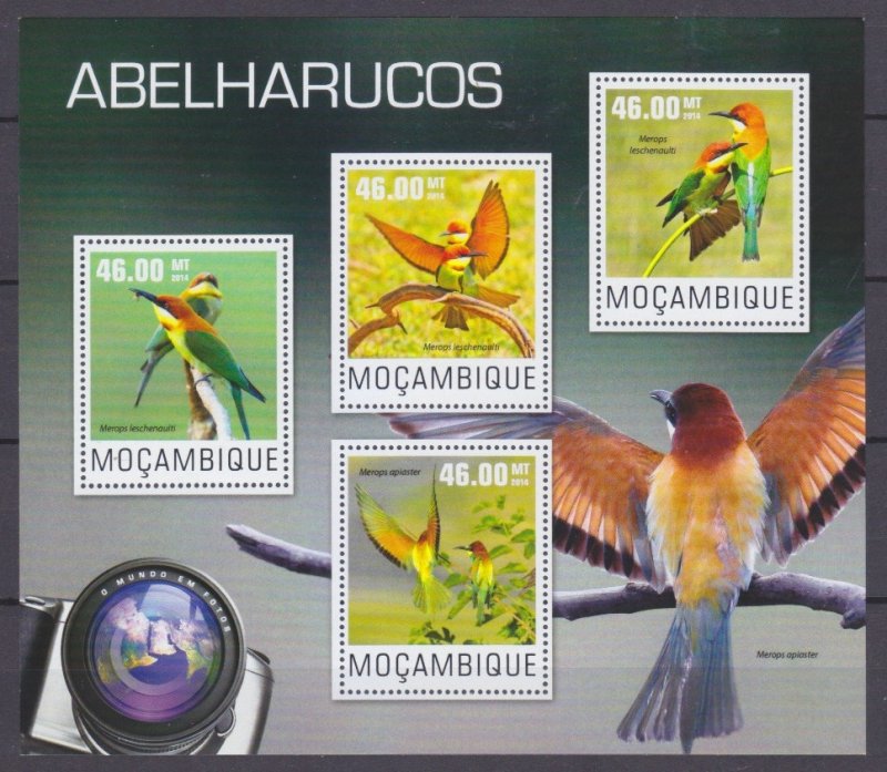 2014 Mozambique 7590-7593KL Birds - Bee-eater 10,00 €