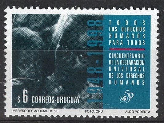 Uruguay stamp 1998 - universal reclamation of human rights 50th anniversary