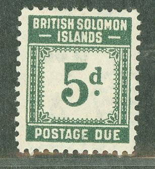 Solomon Islands (British Solomon Islands) #J5 Unused Single