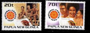 Papua New Guinea Scott 733-734  MNH**  Census set 1990