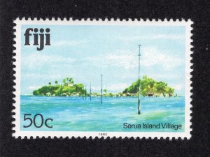 Fiji 1992 50c Serua Island Village, Scott 422k MNH, value = $5.50