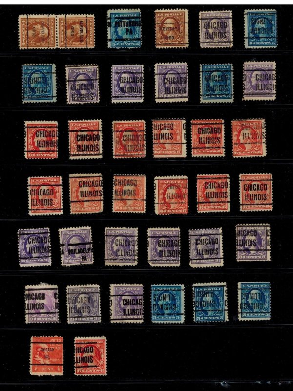USA 336? 429 506 various used precancels city cancels unchecked