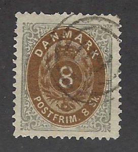 Denmark SC#19 Used VF SCV$75.00...Worth a Close Look!