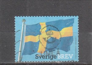 Sweden  Scott#  2728  Used  (2014 Flag of Sweden)