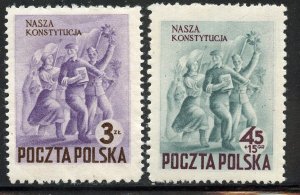 Poland # 552+B81, Mint Never Hinge.