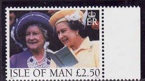 Isle of Man-SC#802 set-unused-NH-Queen Mother & QEII-