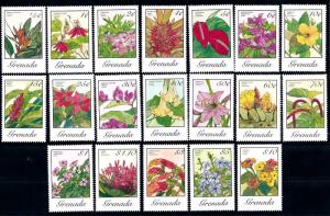 [62737] Grenada 1985 Flora Flowers Blumen 19 Values MNH