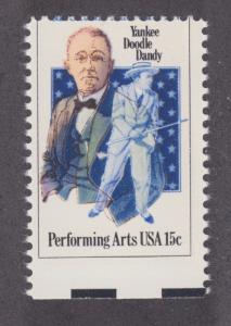 US Sc 1756 MNH. 1978 15c George M. Cohan, American Composer, horizontal misperf