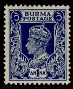 BURMA GVI SG54, 1a blue, M MINT.