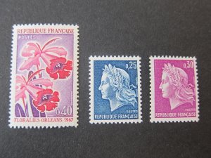 France 1967 Sc 1192,1197-8 set MNH