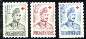 Finland Sc# B114-B116 MH 1952 Field Marshal Mannerheim